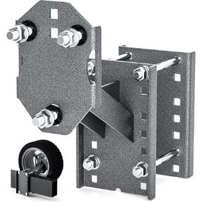 Trailer Spare Tire Mount, 5mm Thick Heavy Duty Steel Spare Tire Carrier Bracket for Utility Trailer Boat Trailer RV Trailer and Camper, Spare Tire Holder Parts Fits Most 4 & 5 & 6 Lugs Trailer Wheels