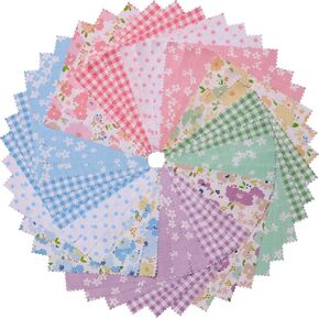 42 Pcs Layer Cakes 10 inch Squares for Quilting, 10" Layer Cake Fabric, Quilting Supplies Squares Cotton Fabric, Pre-Cut 10x10 inch Cloth Bundles for Sewing Patchwork -Yellow