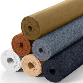 12 Yard 2mm Thick Felt Sheets 13.5 x 72 Inches 6 Colors Multicolor Felt Fabric for Sewing Products DIY Arts Crafts Squares Nonwoven Patchwork(Rainbow Color)