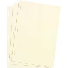 Wilson Jones Looseleaf Minute Book Ledger Paper, 3-Hole Punched, Ivory Linen, 14" x 8-1/2", 100 Sheets/Box, W901-30
