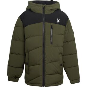 Spyder Boys' Puffer Jacket - Water Resistant Fleece Lined Stretch Puffer Jacket - Insulated Winter Jacket for Boys (4-16)