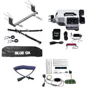 Blue Ox Alpha 2 Tow Bar & Baseplate Combo with EZ Light Wiring Harness Kit & Patriot Brake System fits 2007 2018 Jeep Wrangler JK Decal | BX1126 BX7380 BX88206 BX8875 BX88285 BRK2022