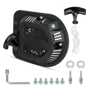 Pull Start Recoil Starter Assembly Replacement for 196cc 200cc Massimo Moto MB200 Baja Warrior Mini Bike, Baja Heat, Mini Baja 6.5HP 4-Stroke Minibike Motorsports Parts with Pull Handle & Cord