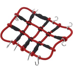 SING F LTD Remote Control Car Roof Cargo Net Compatible with Axial Gladiator Bronco 1/24 RC Crawler Elastic Car Accessories with Hooks 6.5 * 8CM, Black