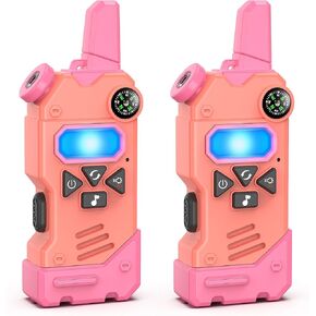 Walkie Talkies for Kids with Colourful Channels,Fun Toy with Compass Flashlight and Magnifying Glass,Perfect Christmas Birthday Gift Toy Gifts for 3 4 5 6 7 8 9-12 Year Old Boys Girls