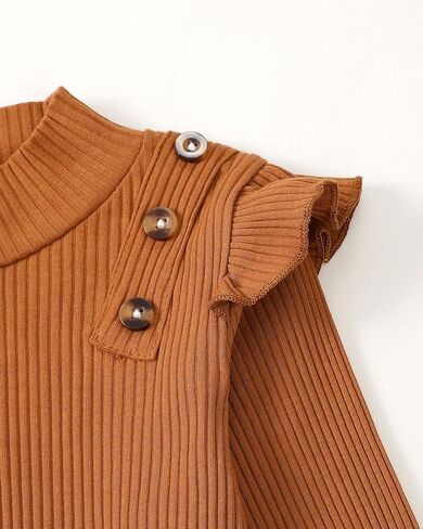 Little Girls Clothes Winter Fall Outfit Casual Long Sleeve Dress Ruffle Shirt Girl Plaid Skirt Set Cute Dresses for Kids in Kuwait