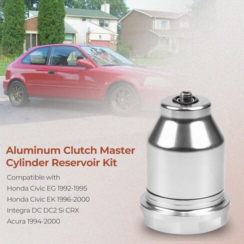Aluminum Clutch Master Cylinder Reservoir Kit with Screw and O-Rings Compatible with Honda Civic EG EK & Integra & CRX & Acura Models in Kuwait