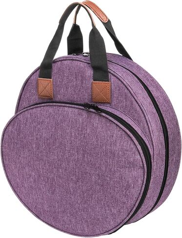 حقيبة مشروع تطريز كولوتش بمقبض، حقيبة تخزين غرز أرجوانية، لوازم الخياطة المحمولة، حقيبة حمل للحرف اليدوية، وأطواق التطريز، والرسوم البيانية والخيوط in Kuwait