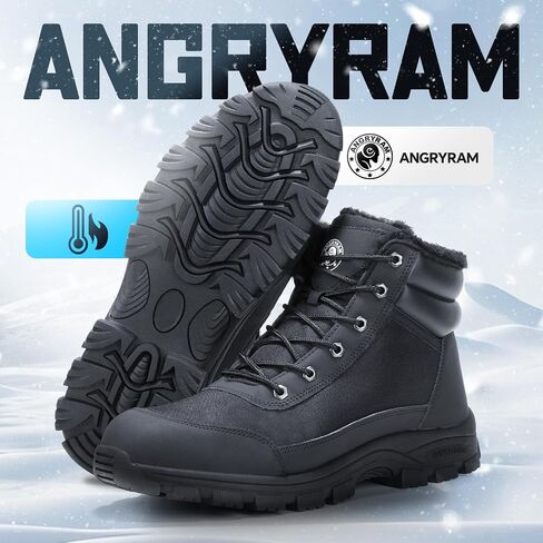 ANGRYRAM Steel Toe Boots for Men Women Waterproof Winter Work Boots Slip Resistant Snow Safety Boots Indestructible Construction Boots in Saudi Arabia