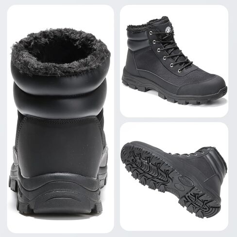 ANGRYRAM Steel Toe Boots for Men Women Waterproof Winter Work Boots Slip Resistant Snow Safety Boots Indestructible Construction Boots in Saudi Arabia
