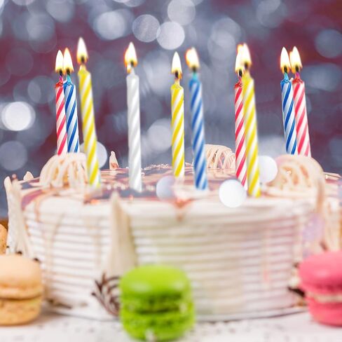 MTLEE Spiral Birthday Candles Colorful Cake Candles Paraffin Candles for Cake Celebrating Birthday Cake Candles Birthday Cake Decorations for Birthday Holiday Party(1 Color,288 Pcs) in Saudi Arabia