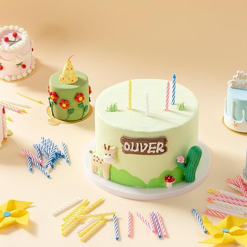 MTLEE Spiral Birthday Candles Colorful Cake Candles Paraffin Candles for Cake Celebrating Birthday Cake Candles Birthday Cake Decorations for Birthday Holiday Party(1 Color,288 Pcs) in Saudi Arabia