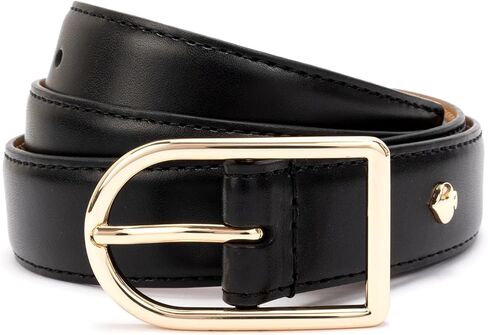 kate spade new york Women's 25mm Asymmetrical Buckle, Leather Belt Accessory with Gold Hardware in Saudi Arabia