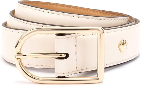 kate spade new york Women's 25mm Asymmetrical Buckle, Leather Belt Accessory with Gold Hardware in Saudi Arabia