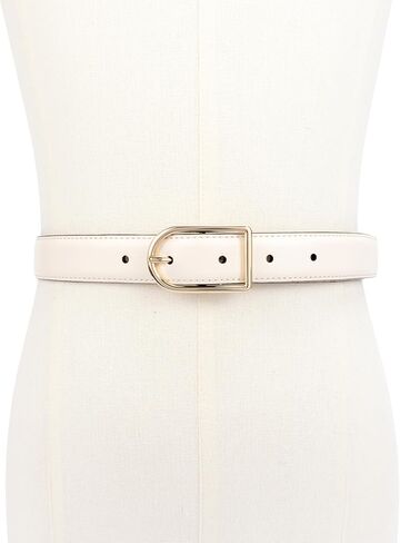 kate spade new york Women's 25mm Asymmetrical Buckle, Leather Belt Accessory with Gold Hardware in Saudi Arabia