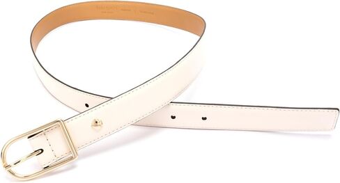 kate spade new york Women's 25mm Asymmetrical Buckle, Leather Belt Accessory with Gold Hardware in Saudi Arabia