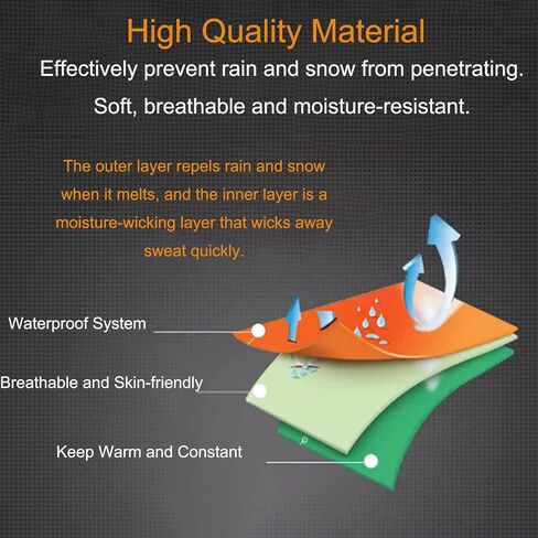 PURCHAWEE Men's Winter Warm Leather Snow Boots,Good Arch Non-slip Hiking Outdoor Camping Trekking Backpacking Shoes Cotton Shoes in Saudi Arabia