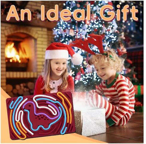 Dinosaur Sensory Activity Board,Silicone Dinosaur Fidget Toy for Kids Adult Duble Sided with 2 Portable Travel Bag 20 Strings for Fine Motor Skill, Stress Relief, Calming, Focus, ADHD and Autism in Saudi Arabia
