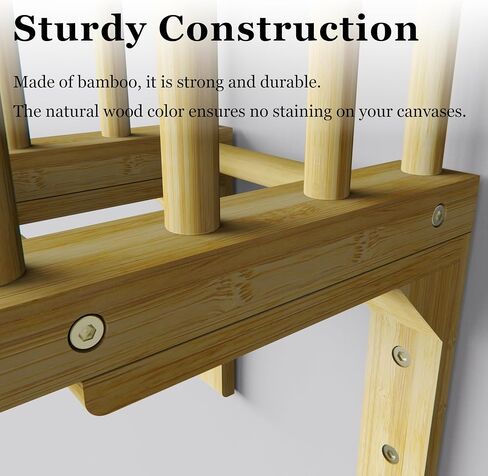 Art Storage Rack for Wall, Art Drying Rack, Bamboo Canvas Holder for Paintings for Drawing Board, Panel, Paper Pad for Art Studios, Artworks, Gallery (1, 9.7''W x 9.4''D x 20.8''H) in Kuwait