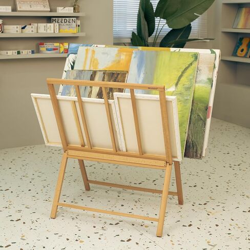 MEEDEN Folding Art Print Rack: Beechwood Art Storage Rack for Canvas Boards in Saudi Arabia