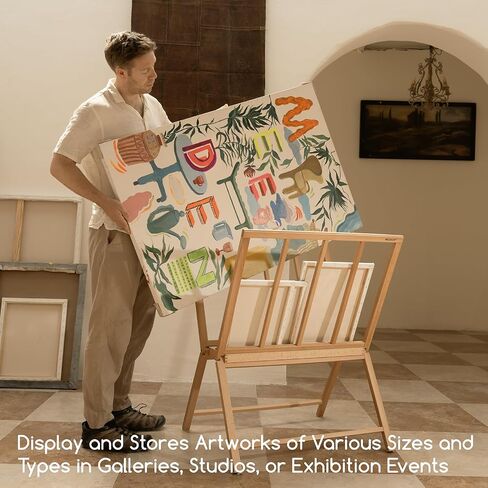 MEEDEN Folding Art Print Rack: Beechwood Art Storage Rack for Canvas Boards in Saudi Arabia