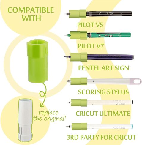 محولات الأقلام لصانع Cricut Explore 3 Air 2 Air Maker 3، استبدل المحول الأصلي، متوافق مع شاربي (نقطة دقيقة/نقطة دقيقة للغاية/فن/طلاء/هايلايتر سائل) وأقلام كريكت، 10 عبوات in Saudi Arabia
