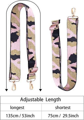Purse Strap Replacement Crossbody Wide Shoulder Strap Adjustable Length 75cm/29in -135cm/53in, Width 3.8cm/1.49inch, Straps for Handbag Replacement Belts in Kuwait