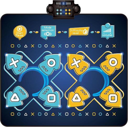 Dance Mat, Electronic Dance Mixer Rhythm Step PlayMat,Dance pad Game Toy for Girls Boys,Christmas/Festival/Birthday Gift for Kids, Built-in Music,24 Challenge Levels,Age 3-4 6 7 8 9 10 11 12+ Year Old in Saudi Arabia