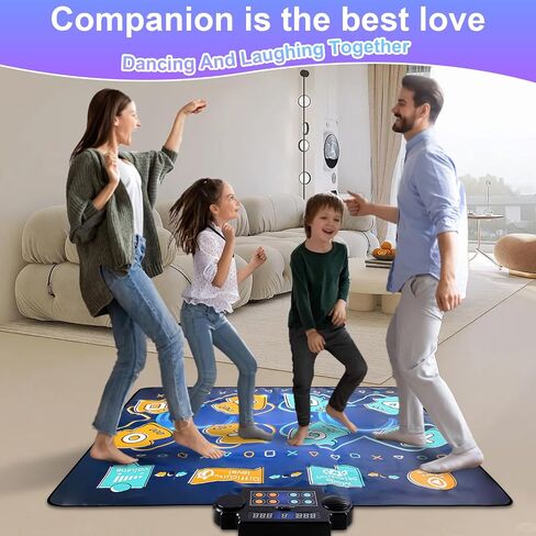 Dance Mat, Electronic Dance Mixer Rhythm Step PlayMat,Dance pad Game Toy for Girls Boys,Christmas/Festival/Birthday Gift for Kids, Built-in Music,24 Challenge Levels,Age 3-4 6 7 8 9 10 11 12+ Year Old in Saudi Arabia