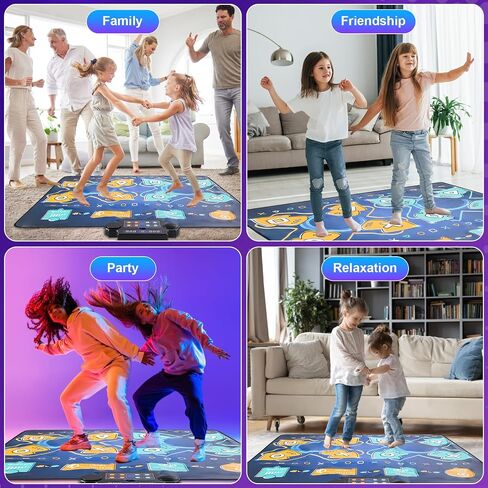 Dance Mat, Electronic Dance Mixer Rhythm Step PlayMat,Dance pad Game Toy for Girls Boys,Christmas/Festival/Birthday Gift for Kids, Built-in Music,24 Challenge Levels,Age 3-4 6 7 8 9 10 11 12+ Year Old in Saudi Arabia