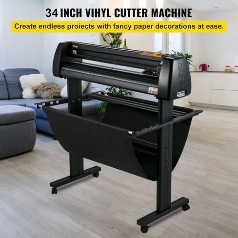 VEVOR Vinyl Cutter Machine, 28inch Vinyl Plotter, LCD Display Plotter Cutter, Adjustable Double-Spring Pinch Rollers Sign Cutting Plotter, Plotter with Signmaster Software for Design and Cut in Saudi Arabia