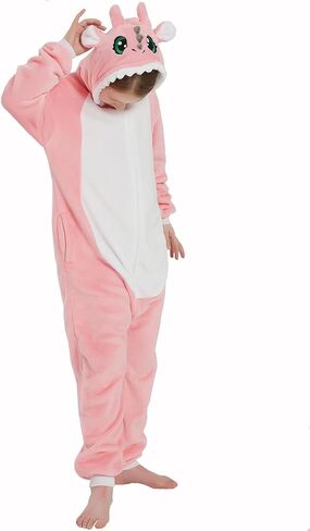Dinosaur Kids Onesie Halloween Costume One Piece Pajamas Cosplay Animal Suit for Girls and Boys in Kuwait