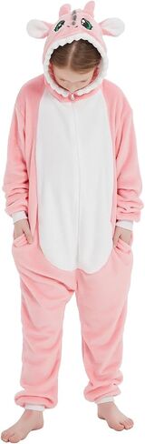 Dinosaur Kids Onesie Halloween Costume One Piece Pajamas Cosplay Animal Suit for Girls and Boys in Kuwait