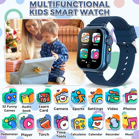 Kids Smart Watch for Girls with 32 Games Audiobook Learn Card HD Touchscreen Camera Music Player Pedometer Educational Toys Birthday Gift for Kids Girls Ages 4-12 Kids Smartwatch in Saudi Arabia