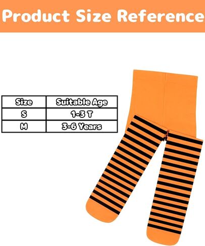 Olreco Toddler Tights Ultra Soft Baby Tights for Girls Halloween Tights Girls Tights Toddler Striped Tights Witch Tights Kids in Saudi Arabia