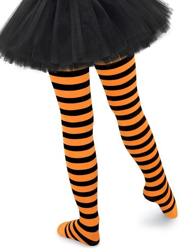 Olreco Toddler Tights Ultra Soft Baby Tights for Girls Halloween Tights Girls Tights Toddler Striped Tights Witch Tights Kids in Saudi Arabia