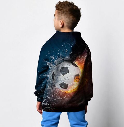 Boys Girls 3D Graphic Hoodie Pullover, Novelty Unisex Hooded Sweatshirt, Casual Long Sleeve Hoodies for Kids Teen in Saudi Arabia
