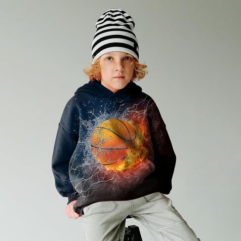 Boys Girls 3D Graphic Hoodie Pullover, Novelty Unisex Hooded Sweatshirt, Casual Long Sleeve Hoodies for Kids Teen in Saudi Arabia