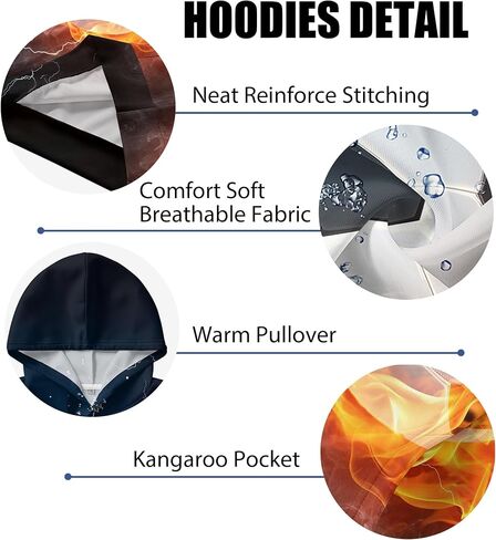 Boys Girls 3D Graphic Hoodie Pullover, Novelty Unisex Hooded Sweatshirt, Casual Long Sleeve Hoodies for Kids Teen in Saudi Arabia