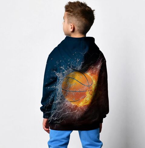 Boys Girls 3D Graphic Hoodie Pullover, Novelty Unisex Hooded Sweatshirt, Casual Long Sleeve Hoodies for Kids Teen in Saudi Arabia