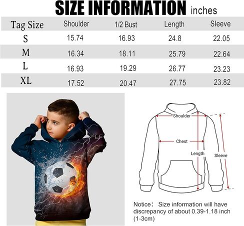 Boys Girls 3D Graphic Hoodie Pullover, Novelty Unisex Hooded Sweatshirt, Casual Long Sleeve Hoodies for Kids Teen in Saudi Arabia