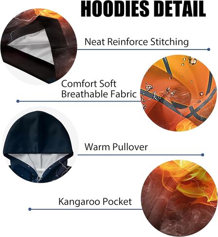 Boys Girls 3D Graphic Hoodie Pullover, Novelty Unisex Hooded Sweatshirt, Casual Long Sleeve Hoodies for Kids Teen in Saudi Arabia
