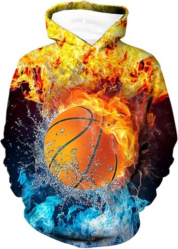 Boys Girls 3D Graphic Hoodie Pullover, Novelty Unisex Hooded Sweatshirt, Casual Long Sleeve Hoodies for Kids Teen in Saudi Arabia