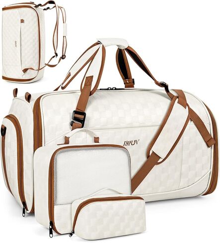 Convertible Garment Bags for Travel - Carry on Garment Duffle Bag with Backpack Straps for Men Women, 4 in 1 Large Travel Duffel Bags with Shoes Compartment Hanging Suit Dress Weekender Bag 3pcs Set in Saudi Arabia