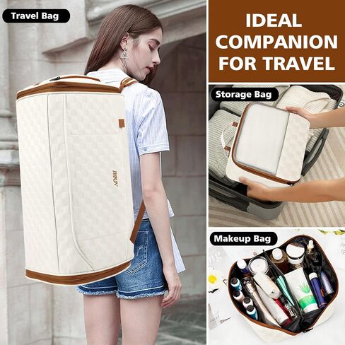 Convertible Garment Bags for Travel - Carry on Garment Duffle Bag with Backpack Straps for Men Women, 4 in 1 Large Travel Duffel Bags with Shoes Compartment Hanging Suit Dress Weekender Bag 3pcs Set in Saudi Arabia