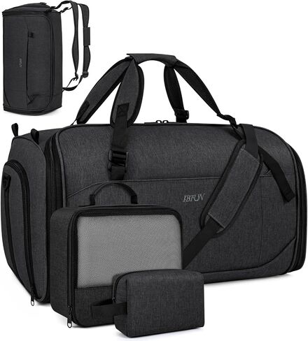 Convertible Garment Bags for Travel - Carry on Garment Duffle Bag with Backpack Straps for Men Women, 4 in 1 Large Travel Duffel Bags with Shoes Compartment Hanging Suit Dress Weekender Bag 3pcs Set in Saudi Arabia