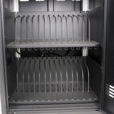 35 Device Chromebook Cart, with Key Lock and UL-Certified Power Charging Cart, for Ipad, Windows, Chrome Booktablet Tablet Computer, for Schools, Offices Chromebook Cart, Black in Saudi Arabia