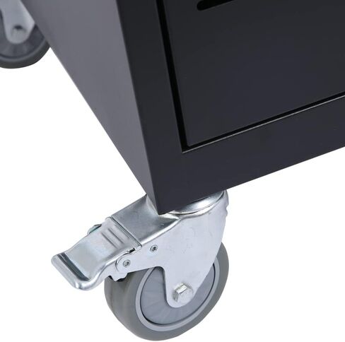35 Device Chromebook Cart, with Key Lock and UL-Certified Power Charging Cart, for Ipad, Windows, Chrome Booktablet Tablet Computer, for Schools, Offices Chromebook Cart, Black in Saudi Arabia