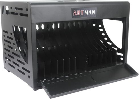 16 Bay Charging Cabinet for Laptop Locking Charging Cart for Chromebook Lock Box Fits 14'' Screensize 1.2'' Thick Tablets Steel Black in Kuwait