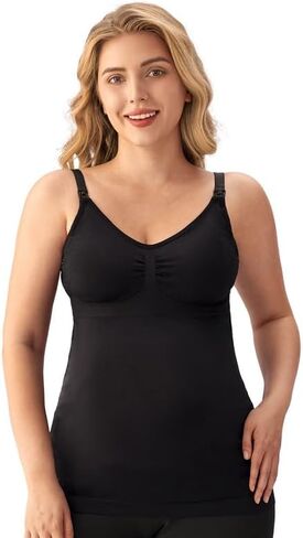 Angelhood الأمومة التمريض تانك القمم للرضاعة الطبيعية، المرأة التمريض الأمومة كامي بنيت في حمالة الصدر النوم in Kuwait